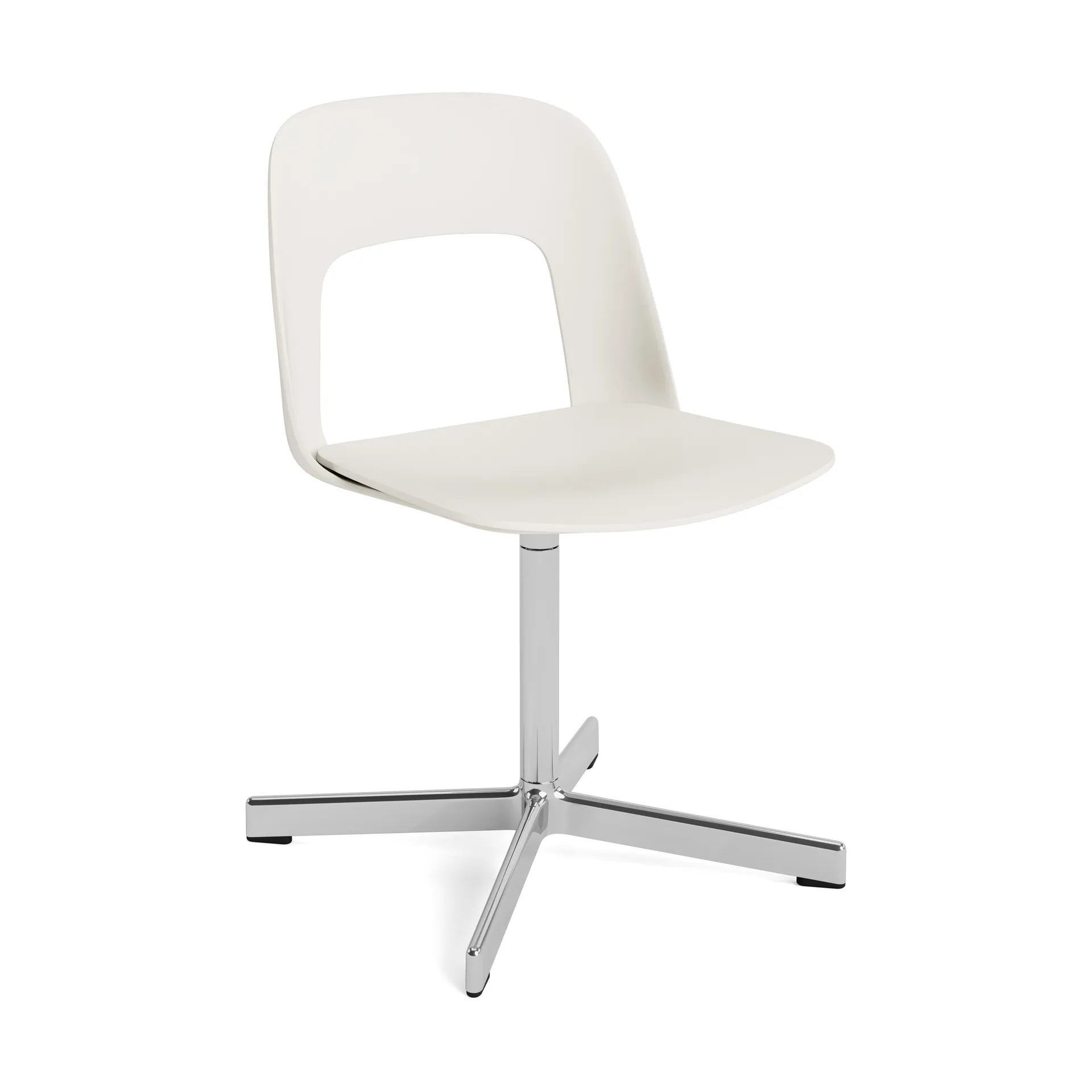 Layout Chair 131 chair, Cream white-polished aluminium HAY