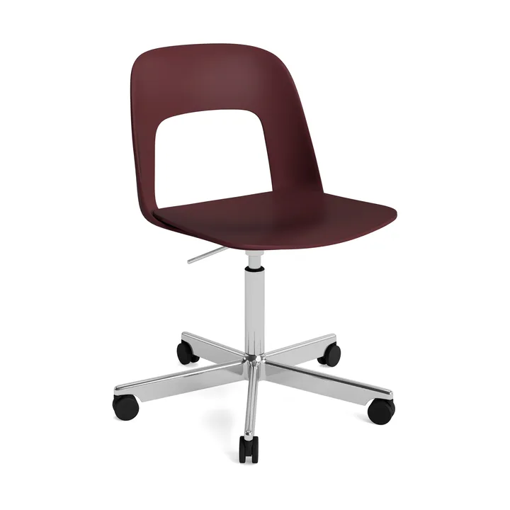 Layout Chair 141 chair - Bordeaux-polished aluminum - HAY