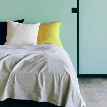 Linen pillow 60x60 cm - Lemon yellow - HAY