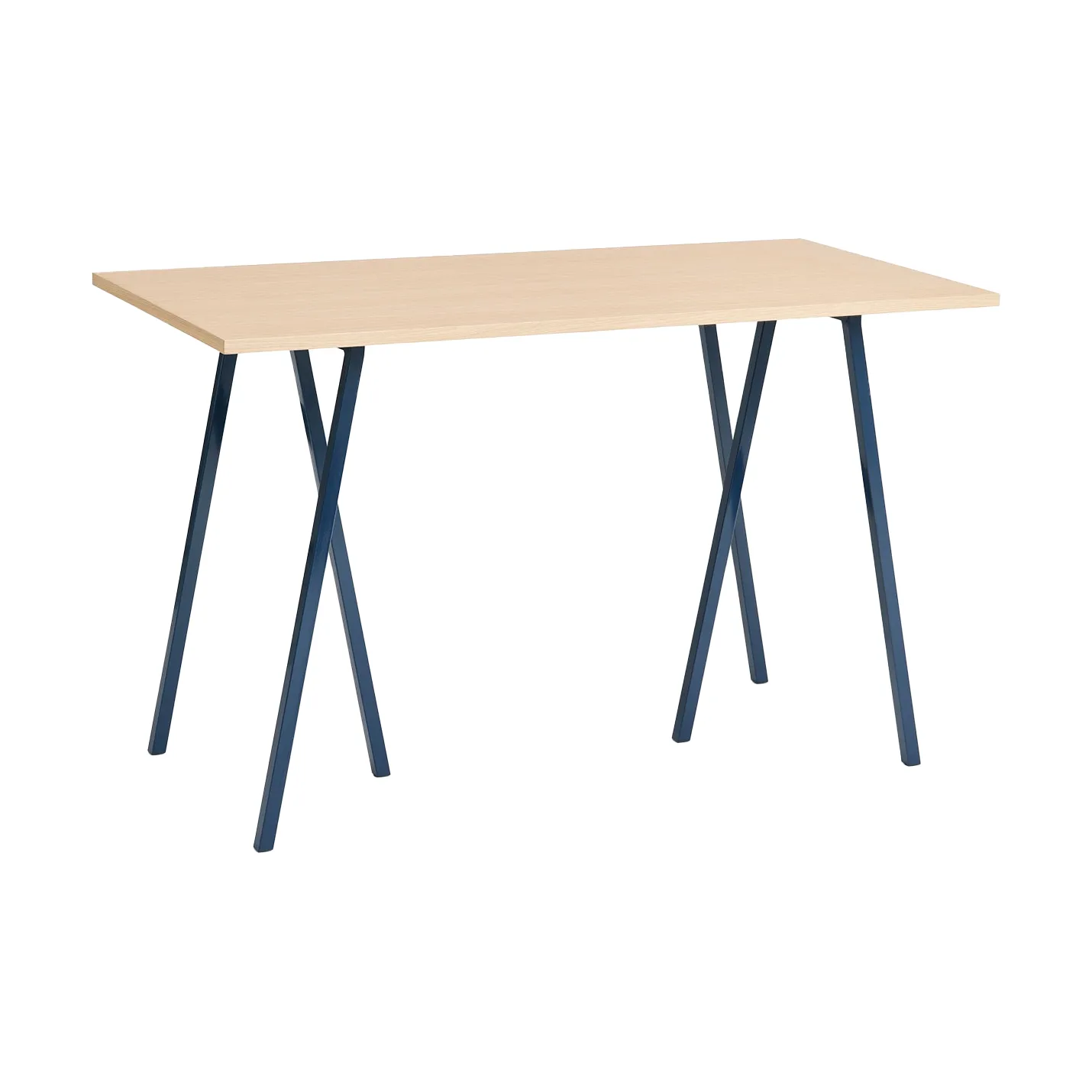 Loop Stand incl. support bar table 77,5x160 cm, Maroon red-clear lacq. oak HAY