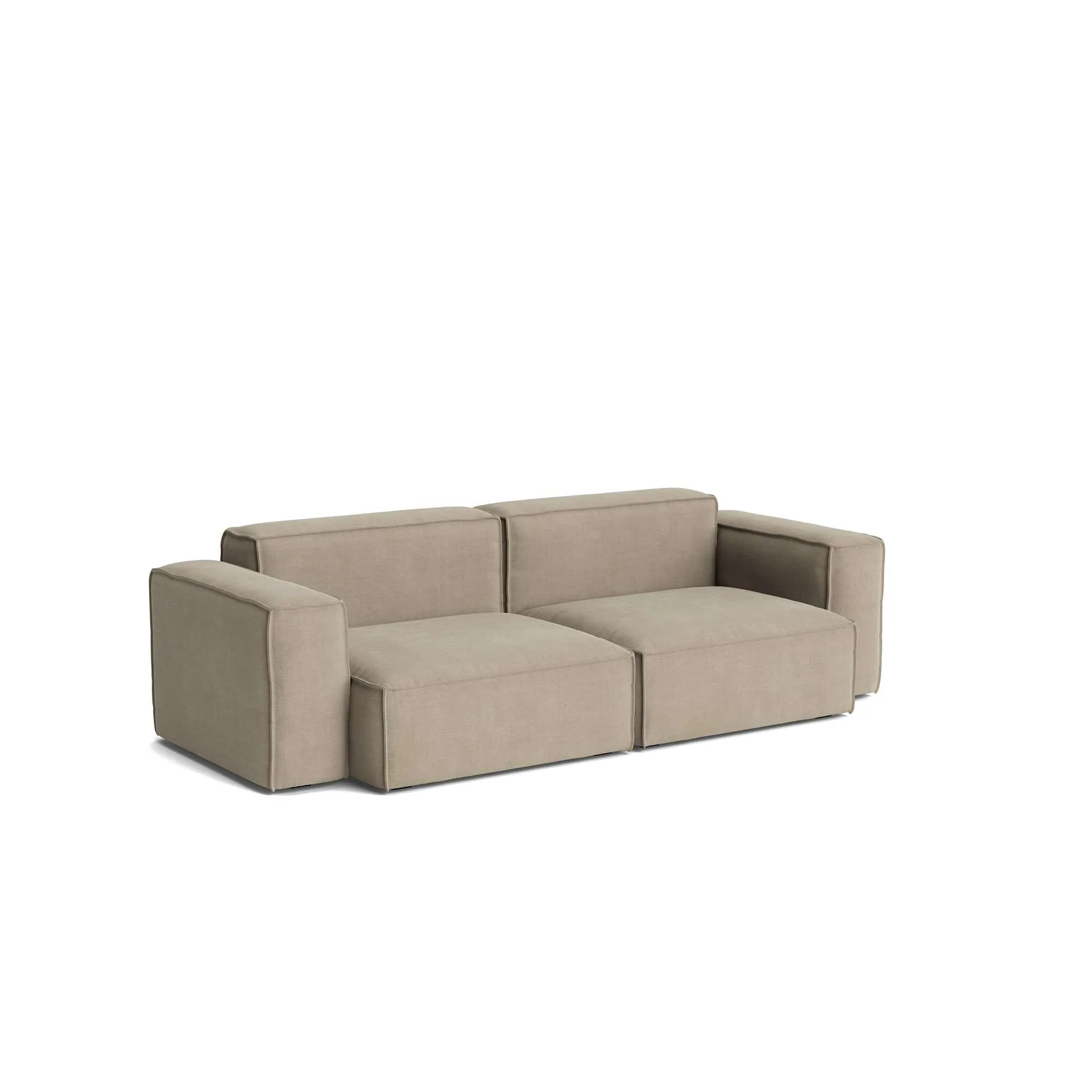 Mags Soft Low Armrest sofa 2.5-seater combination 1, Linara beige, removable cover HAY