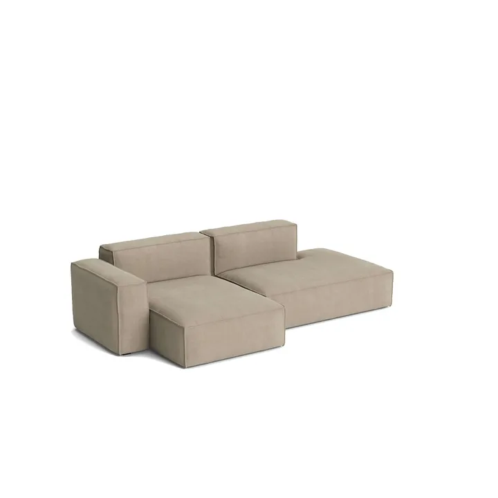 Mags Soft Low Armrest sofa 2.5-seater combination 3 - Linara beige, left-hand, removable cover - HAY