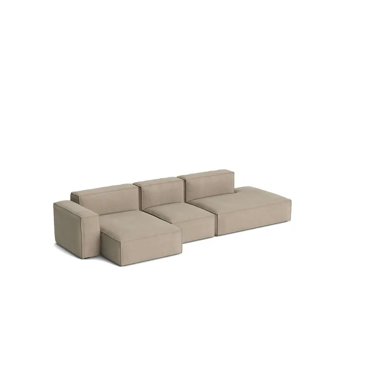 Mags Soft Low Armrest sofa 2.5-seater combination 3 - Linara beige, left-hand, removable cover - HAY