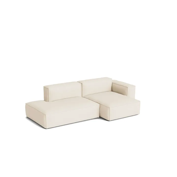 Mags Soft Low Armrest sofa 2.5-seater combination 3 - Turf cream, right-hand, removable cover - HAY