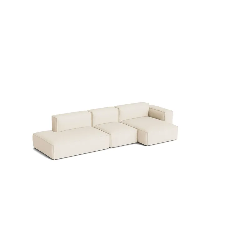 Mags Soft Low Armrest sofa 2.5-seater combination 3 - Turf cream, right-hand, removable cover - HAY