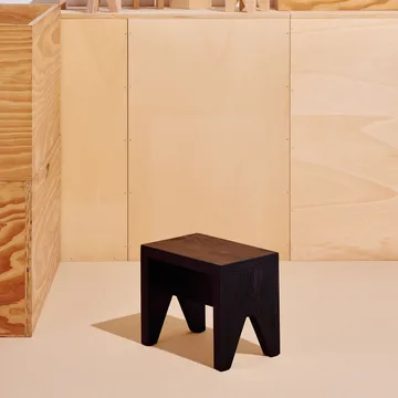 Manolito Short stool - Black, 30 cm - HAY