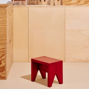 Manolito Short stool - Red, 30 cm - HAY
