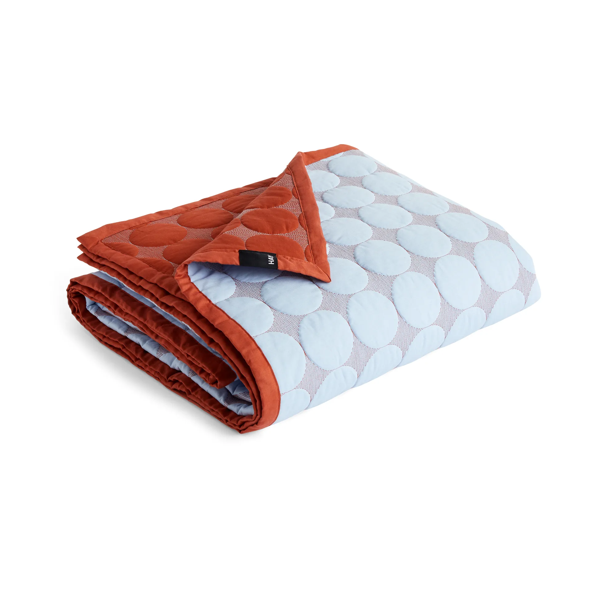 Mega Dot bedspread organic 260x260 cm, Light blue HAY