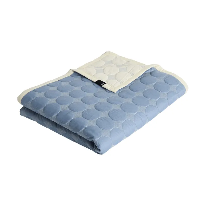 Mega Dot organic bedspread 195x245 cm - Dusty blue - HAY
