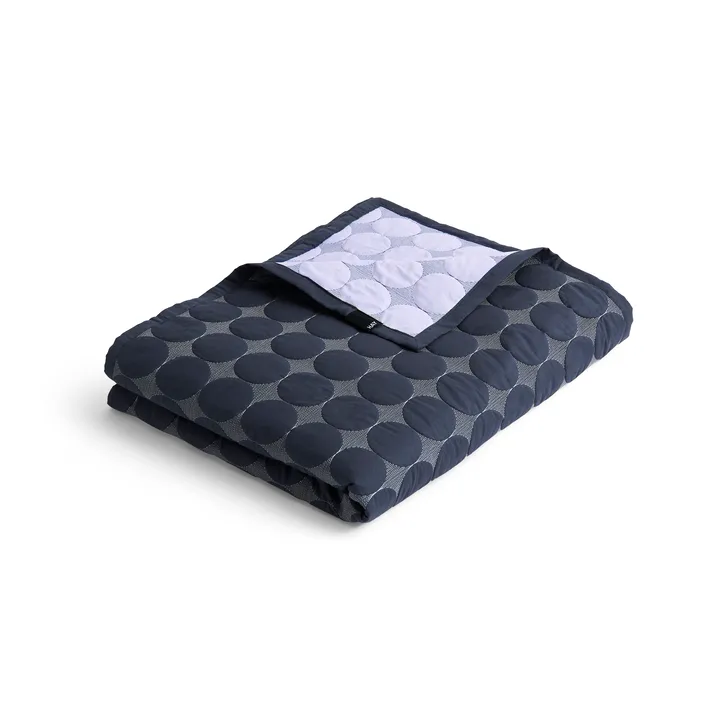Mega Dot organic bedspread 235x245 cm - Midnight blue - HAY