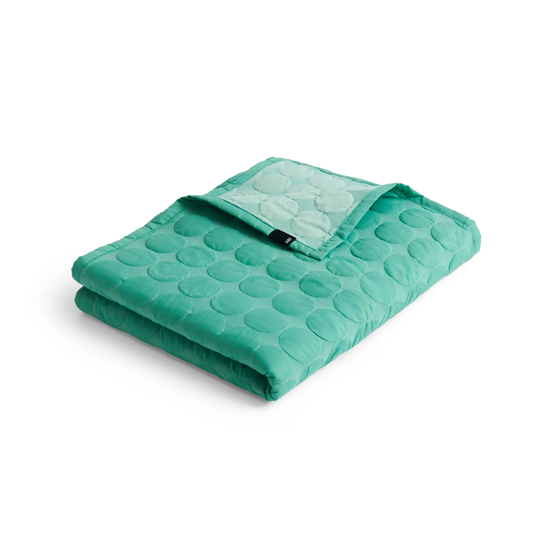 Mega Dot organic bedspread 260x260 cm, Sea green HAY
