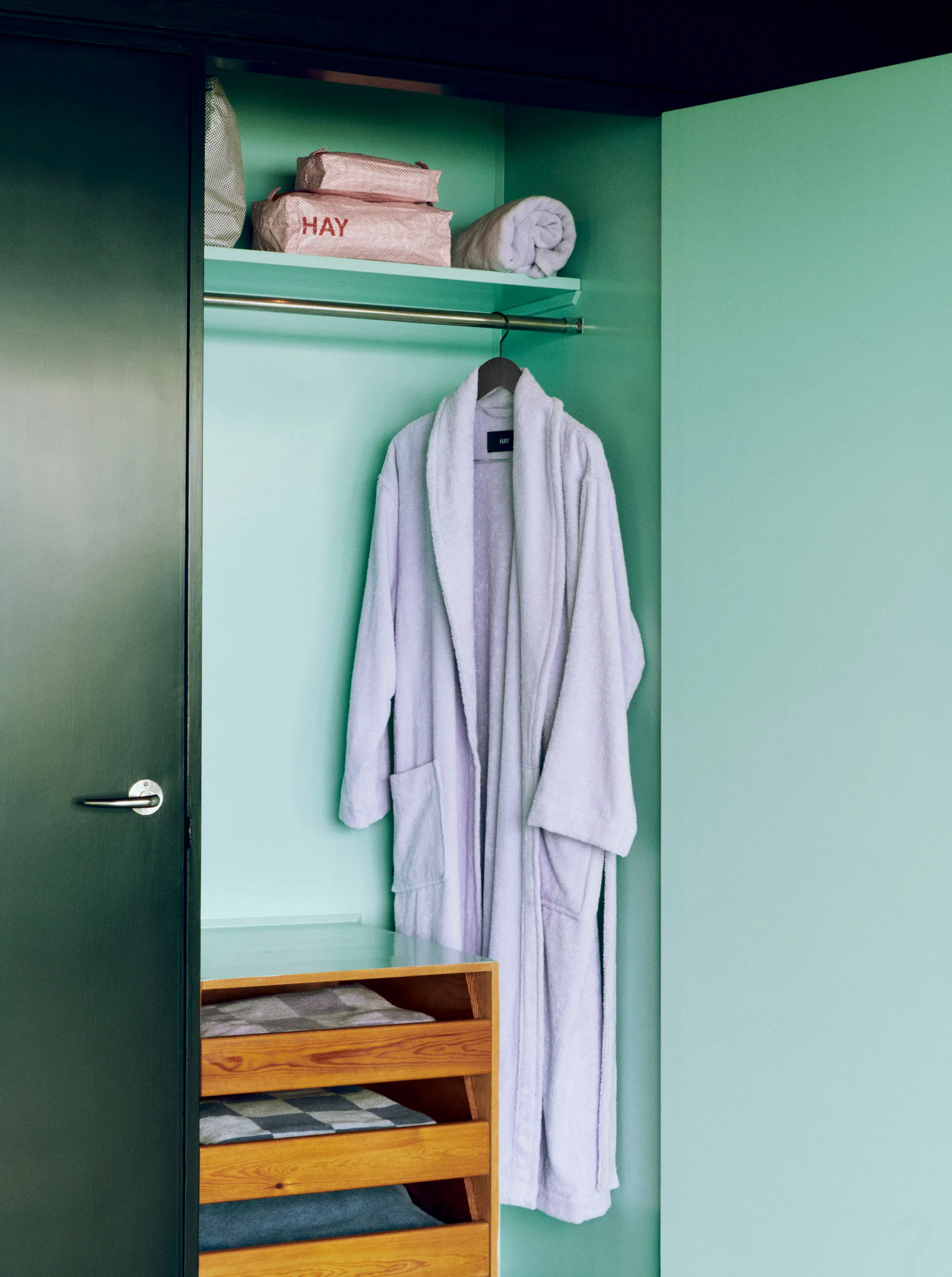 Mono bathrobe, M/L Lavender HAY