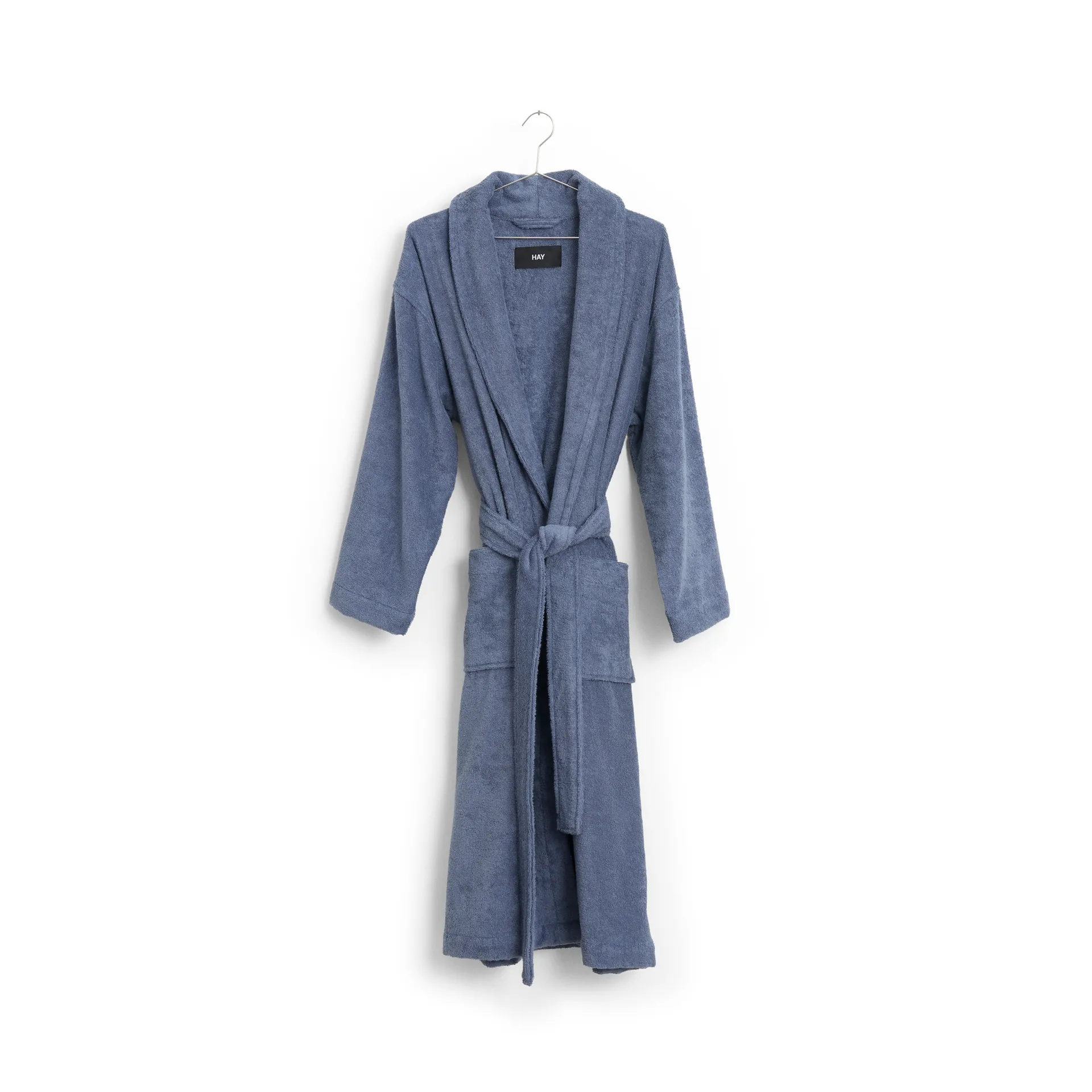 Mono bathrobe, M/L Steel blue HAY