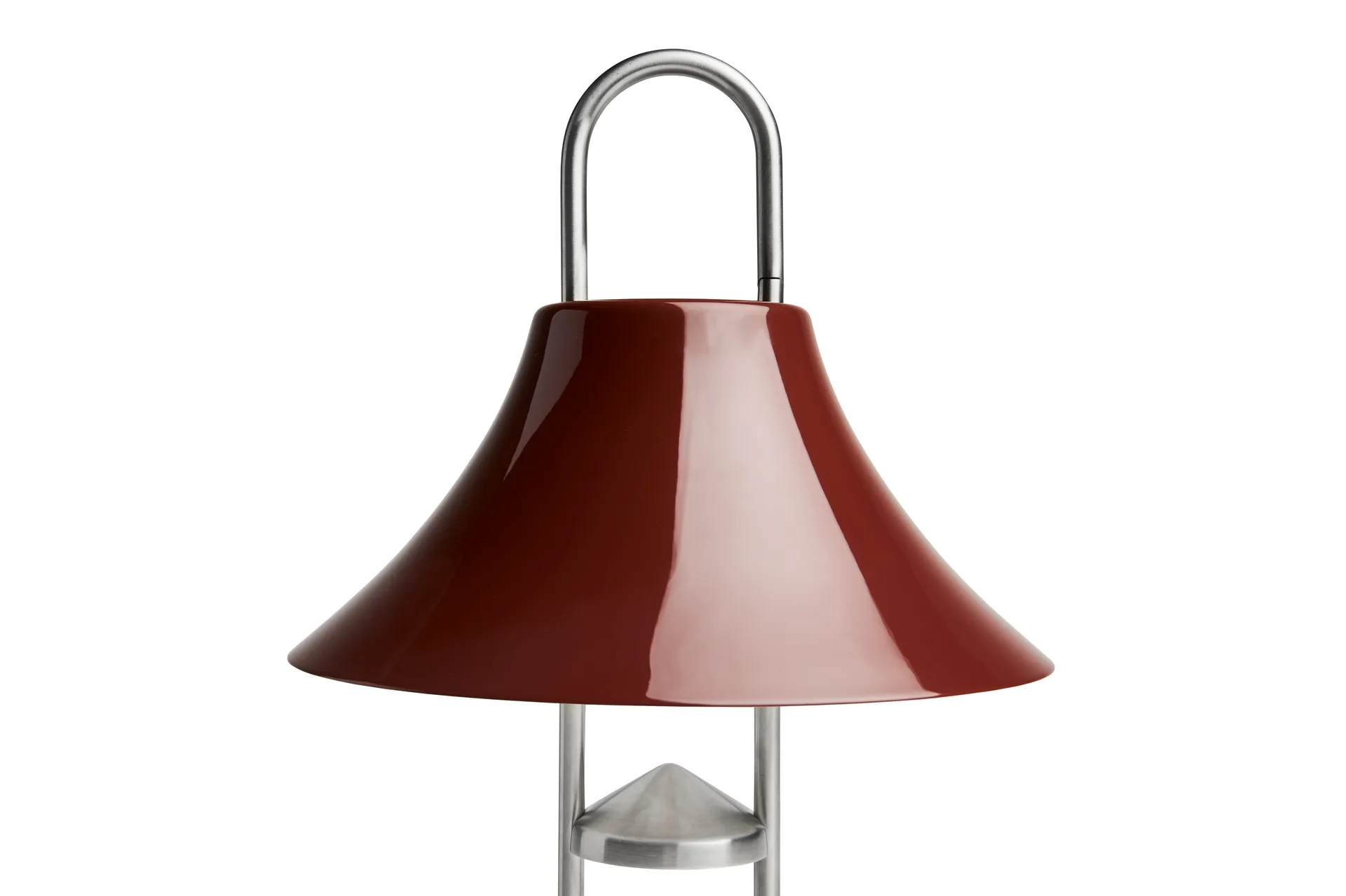 Mousqueton portable table lamp, Iron red HAY