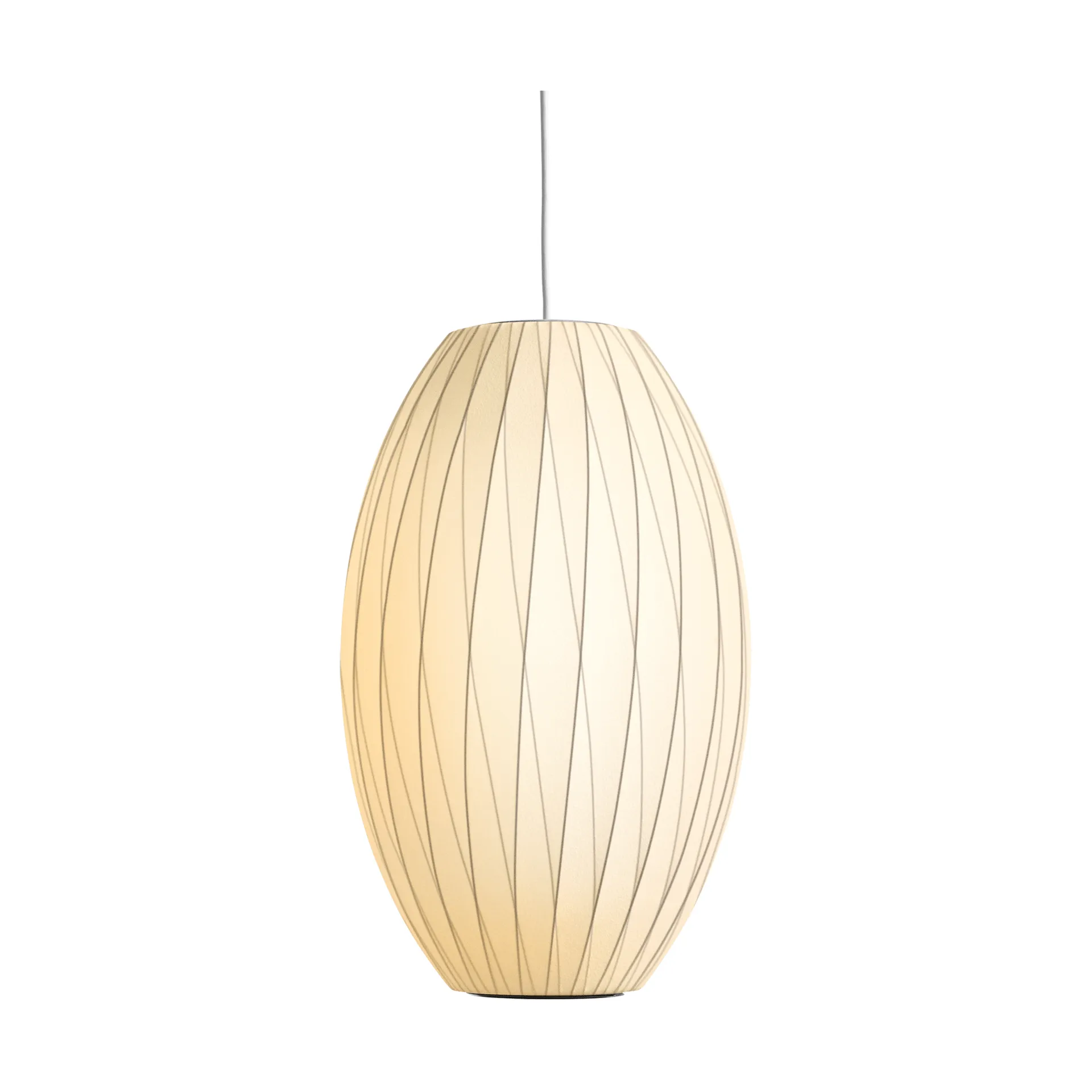 Nelson Bubble Cigar crisscross pendant lamp M, Off white HAY