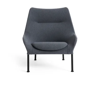 O2 Lounge Chair armchair - Soft grey-black lacquered steel - HAY