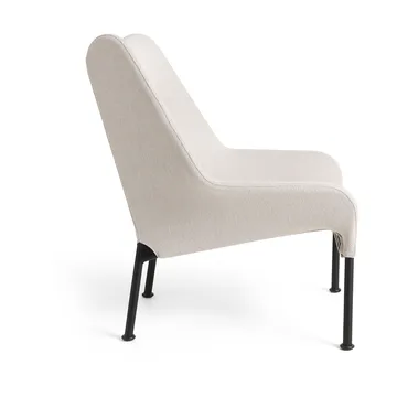 O2 Lounge Chair armchair - Soft light grey black lacquered steel - HAY