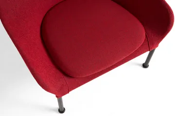 O2 Lounge Chair armchair - Soft red-black lacquered steel - HAY