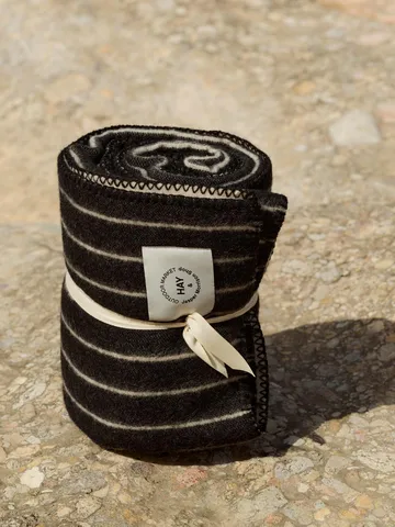 Outdoor Market blanket - Black-beige, 130x180 cm - HAY