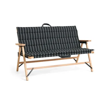 Outdoor Market cushion for sofa - Black-beige, 2 seater - HAY