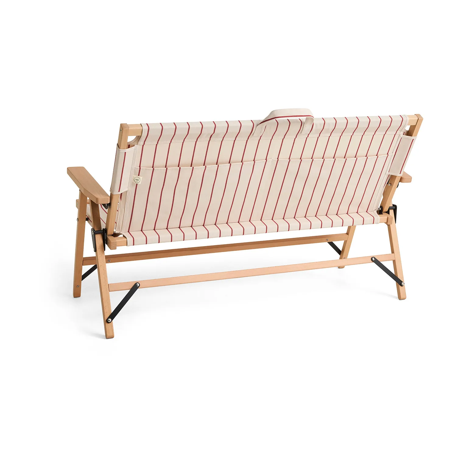 Outdoor Market foldable sofa, Beige-red, 2-seater HAY