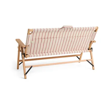Outdoor Market foldable sofa - Beige-red, 2-seater - HAY