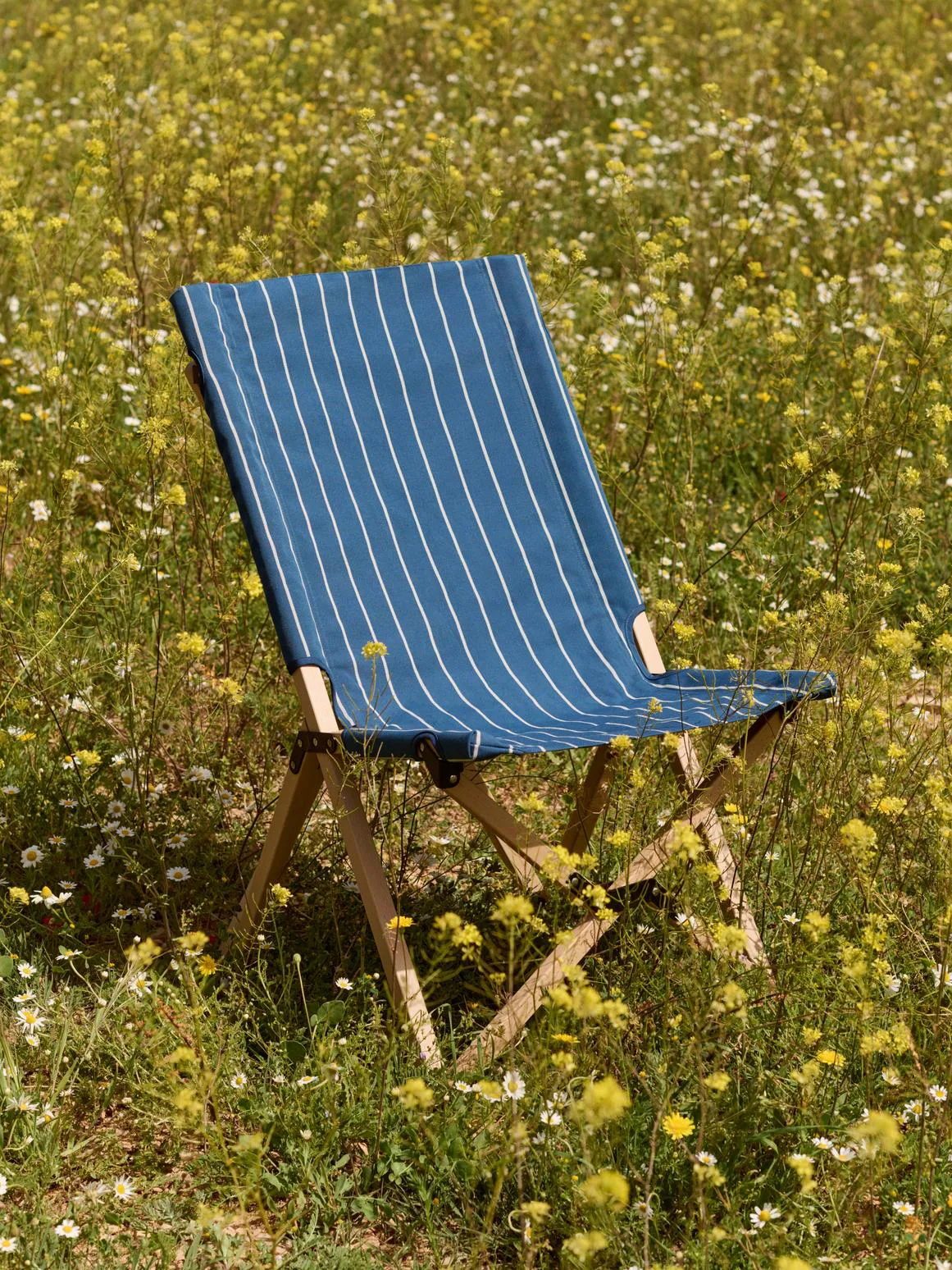 Outdoor Market folding chair, Blue-beige HAY