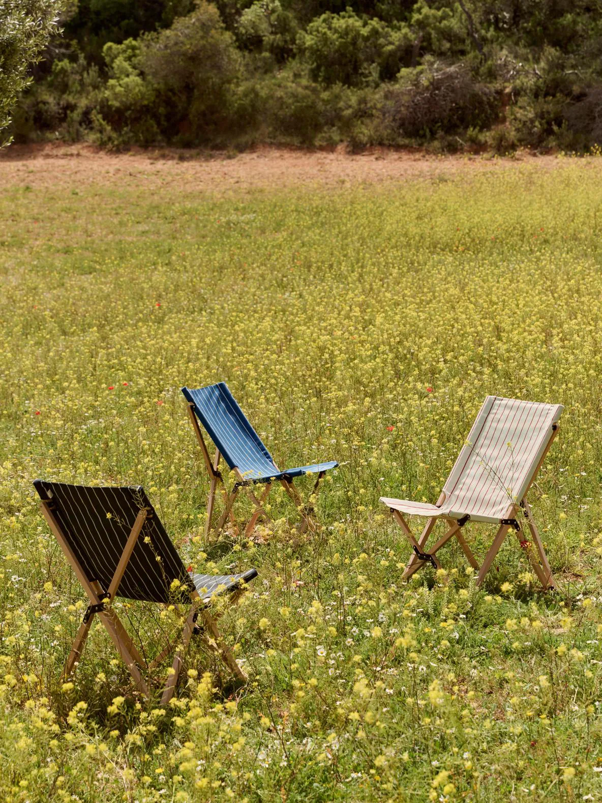 Outdoor Market folding chair, Blue-beige HAY