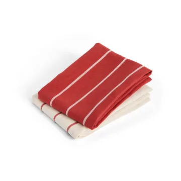 Outdoor Market kitchen towel - Beige-red, 2-pack - HAY