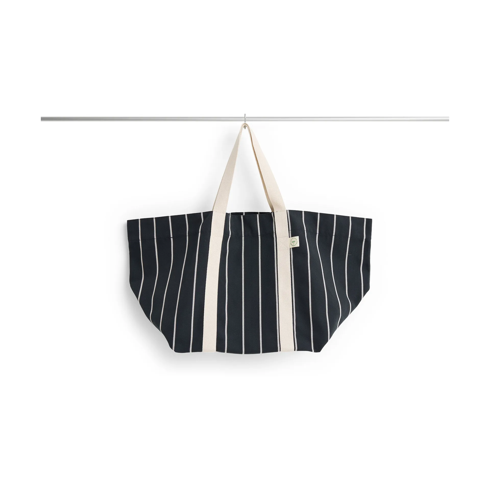 Outdoor Market picnic bag, Black-beige, medium HAY