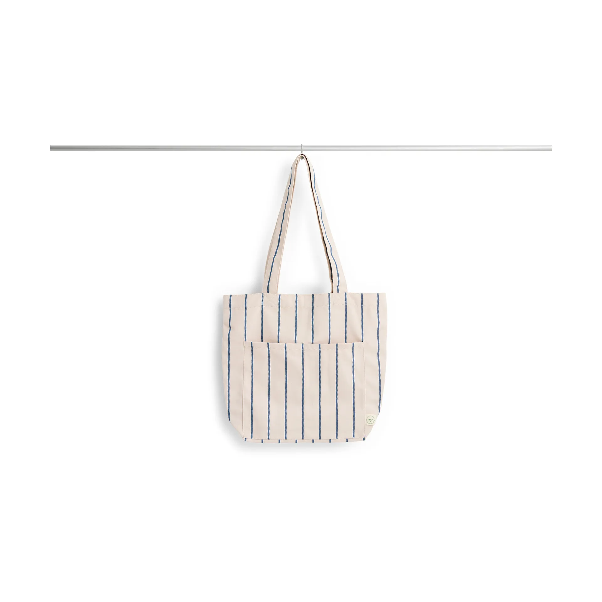 Outdoor Market tote bag, Beige-blue, medium HAY