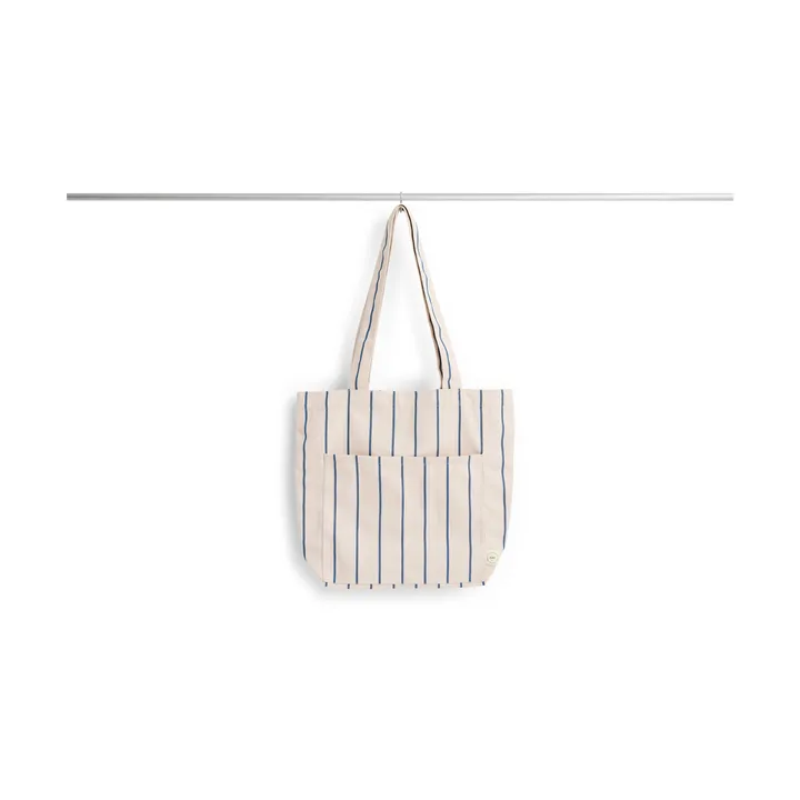 Outdoor Market tote bag - Beige-blue, medium - HAY
