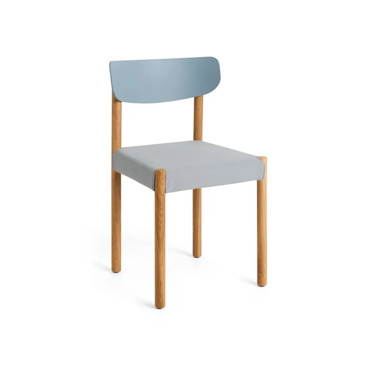Pack Chair 11 chair - Oiled oak-ash blue-Steelcut 140 - HAY