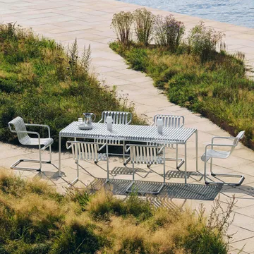 Palissade Cantilever Dining armchair - Hot galvanised steel - HAY