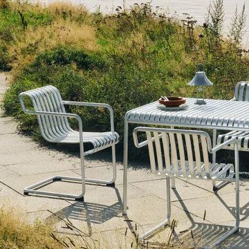 Palissade Cantilever Dining armchair - Hot galvanised steel - HAY