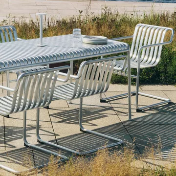 Palissade Cantilever Dining armchair - Hot galvanised steel - HAY