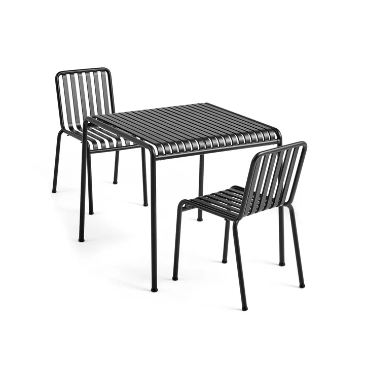 Palissade dining set 2 chairs 82.5x90 cm anthracite - HAY