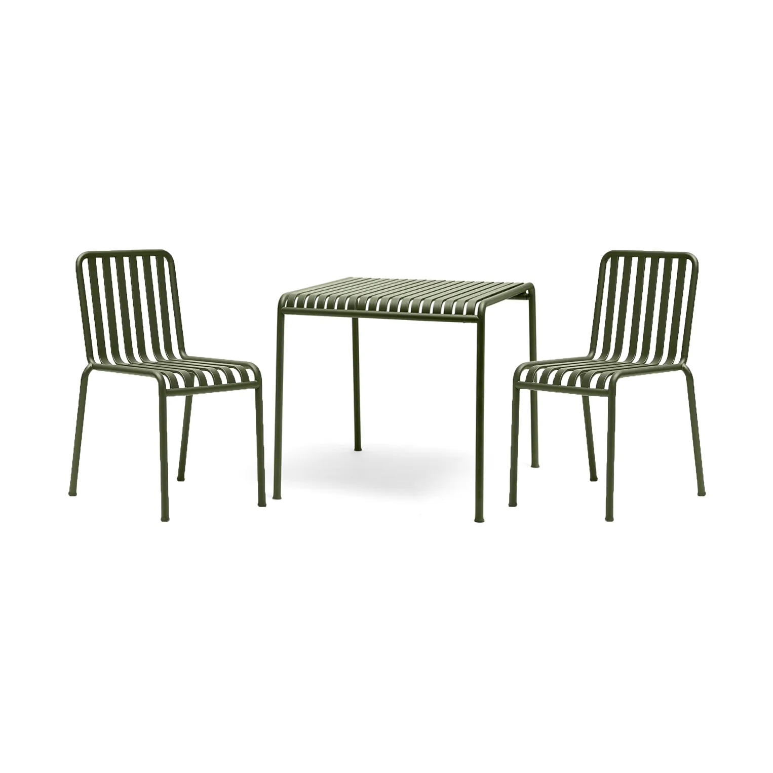 Palissade dining set 2 chairs 82,5x90 cm - Olive,  HAY