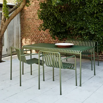 Palissade dining set 2 Dining armchair + bench 170x90 cm olive - HAY