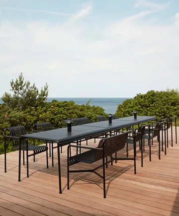 Palissade dining set 4 armchairs 170x90 cm - Anthracite - HAY
