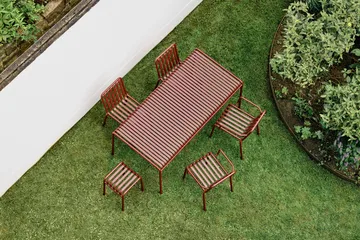 Palissade dining set 4 chairs 170x90 cm - Iron red - HAY