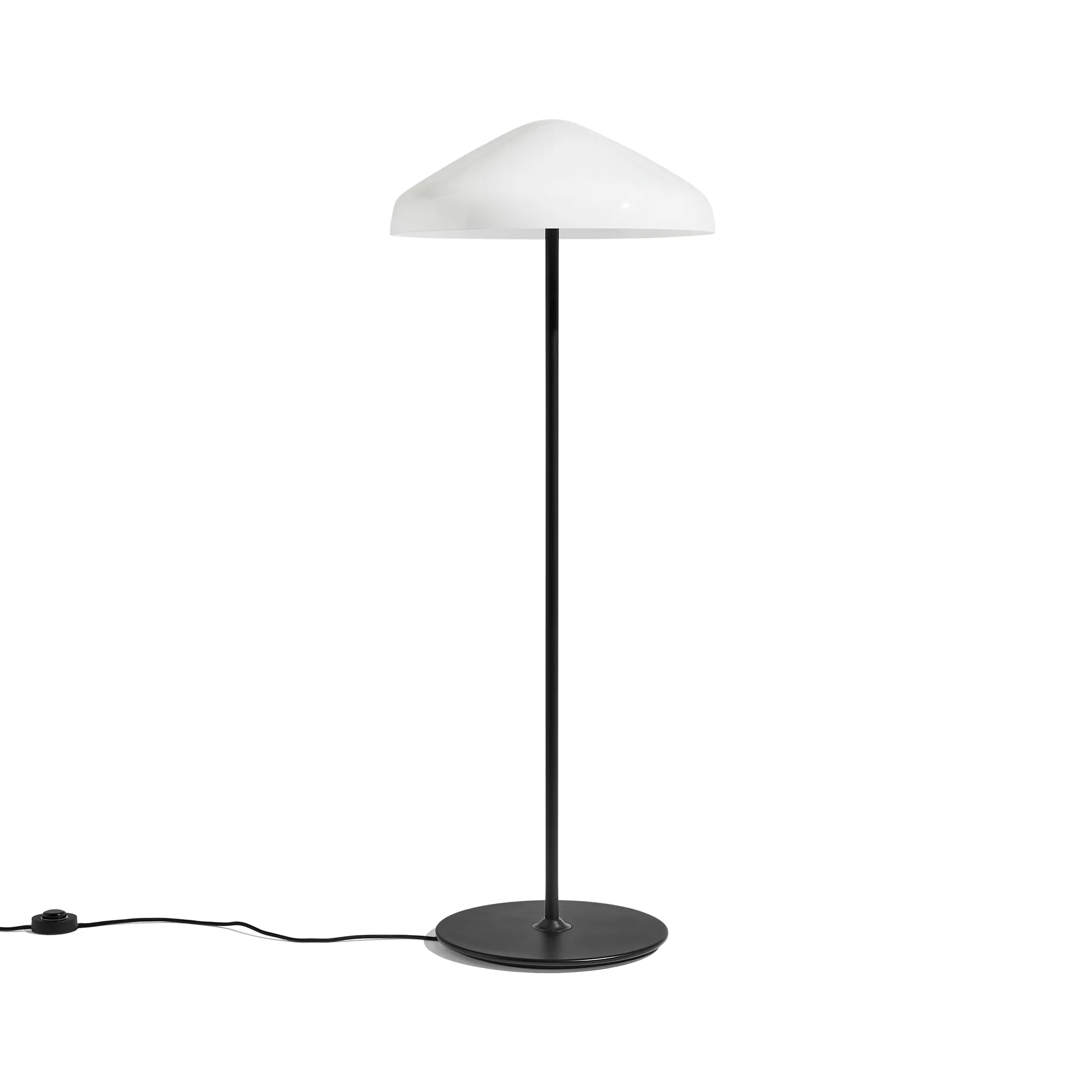 Pao Glass floor lamp, White opal glass HAY
