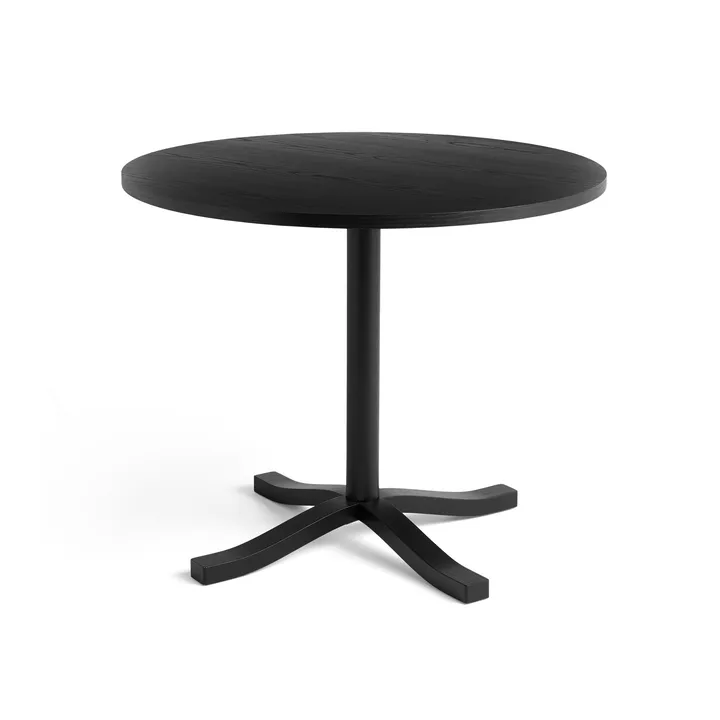 Pastis Table dining table Ø90 - Black lacquered ash - HAY