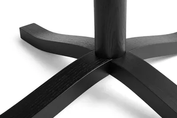 Pastis Table dining table Ø90 - Black lacquered ash - HAY
