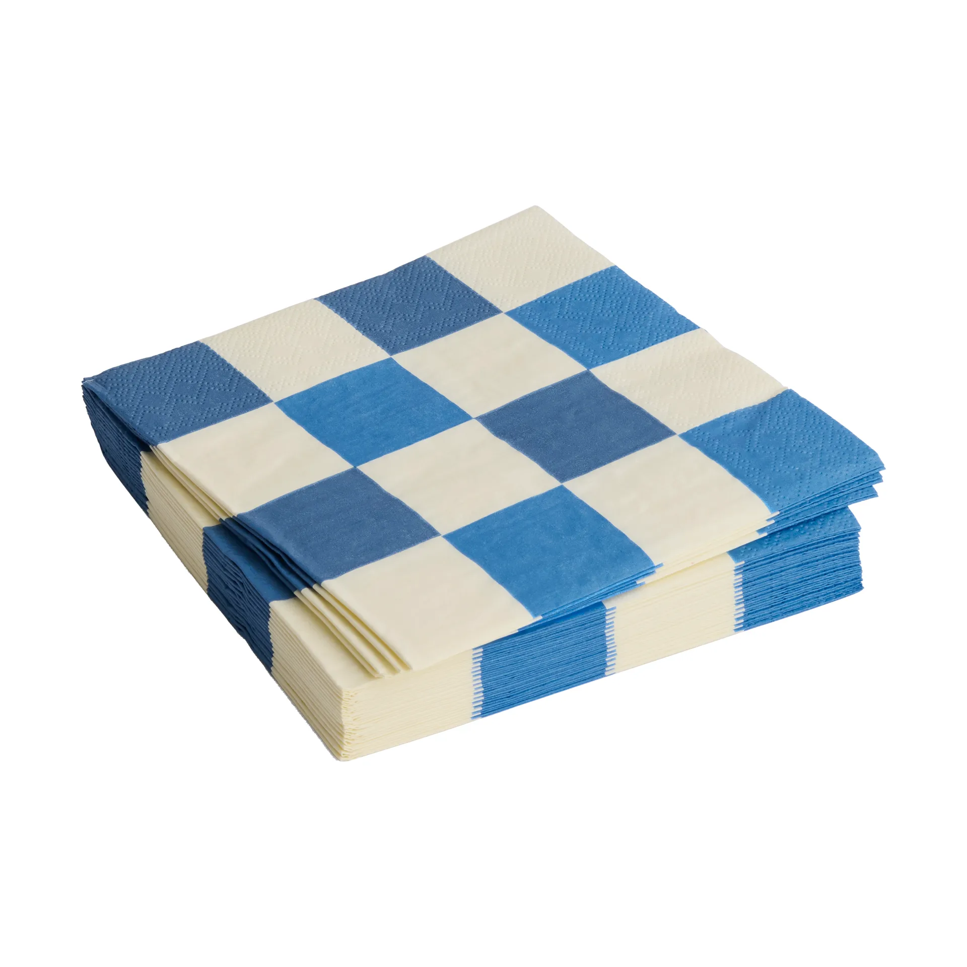 Pattern Lunch Check napkin 33x33 cm 20-pack, Off white-blue M HAY