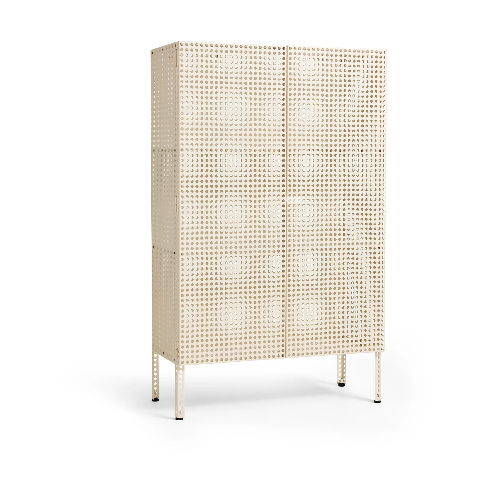 Perforated Cabinet cabinet large, Eggshell HAY