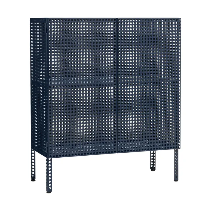 Perforated Cabinet cabinet medium - Steel blue - HAY