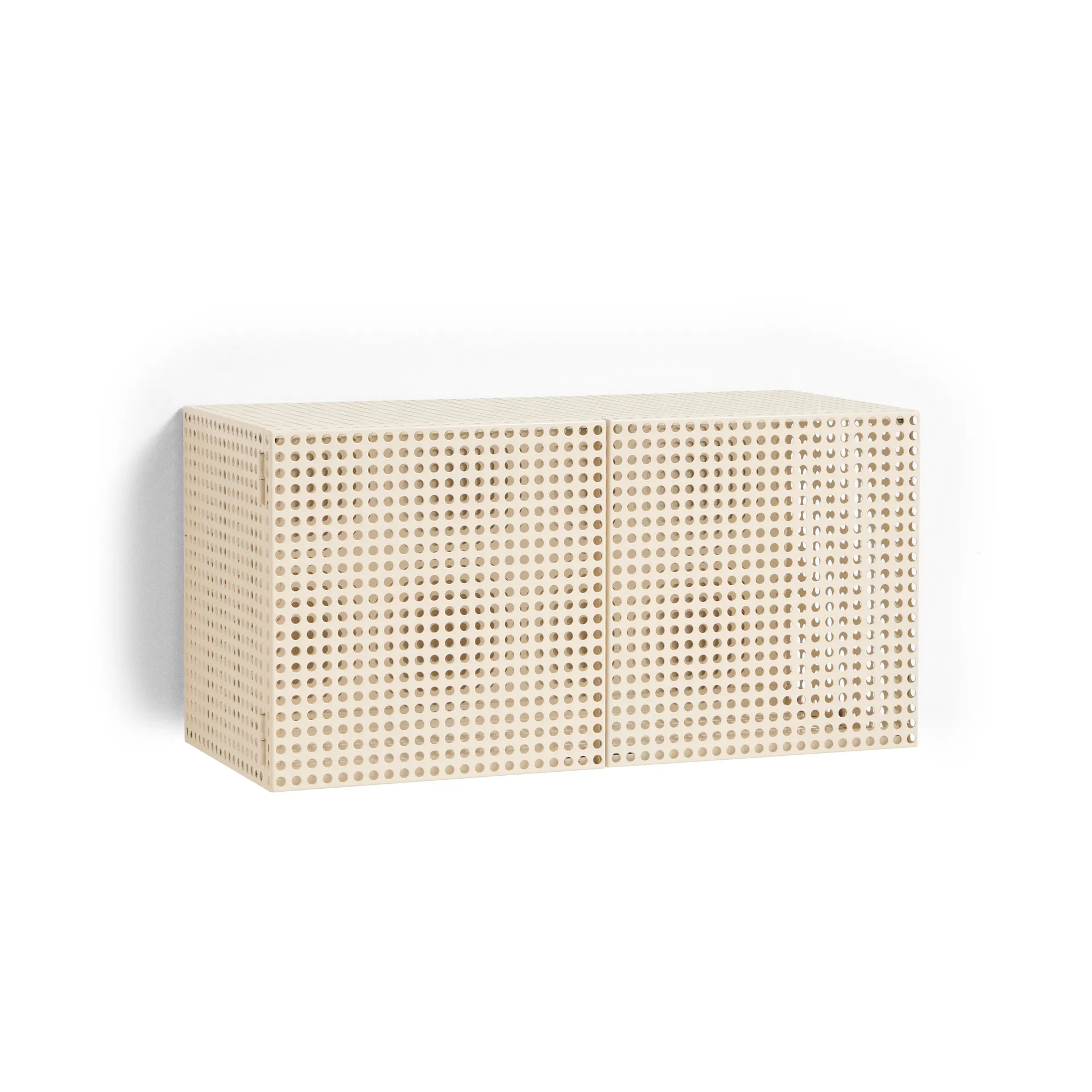 Perforated Cabinet wall cabinet small, Eggshell HAY