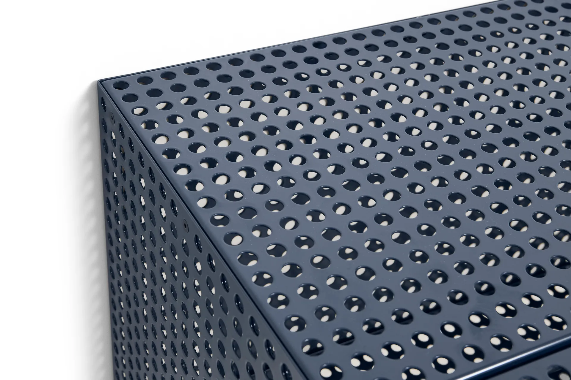 Perforated Cabinet wall cabinet small, Steel blue HAY