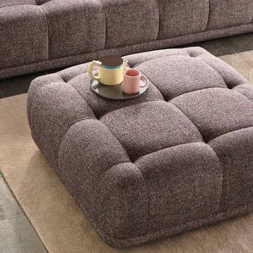 Quilton ottoman - Fabric Swarm multi - HAY